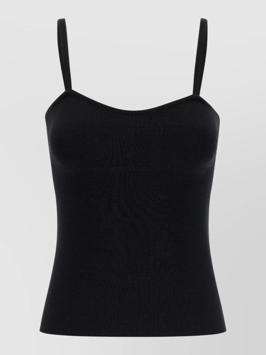 Max Mara Sweetheart neckline thin strap top
