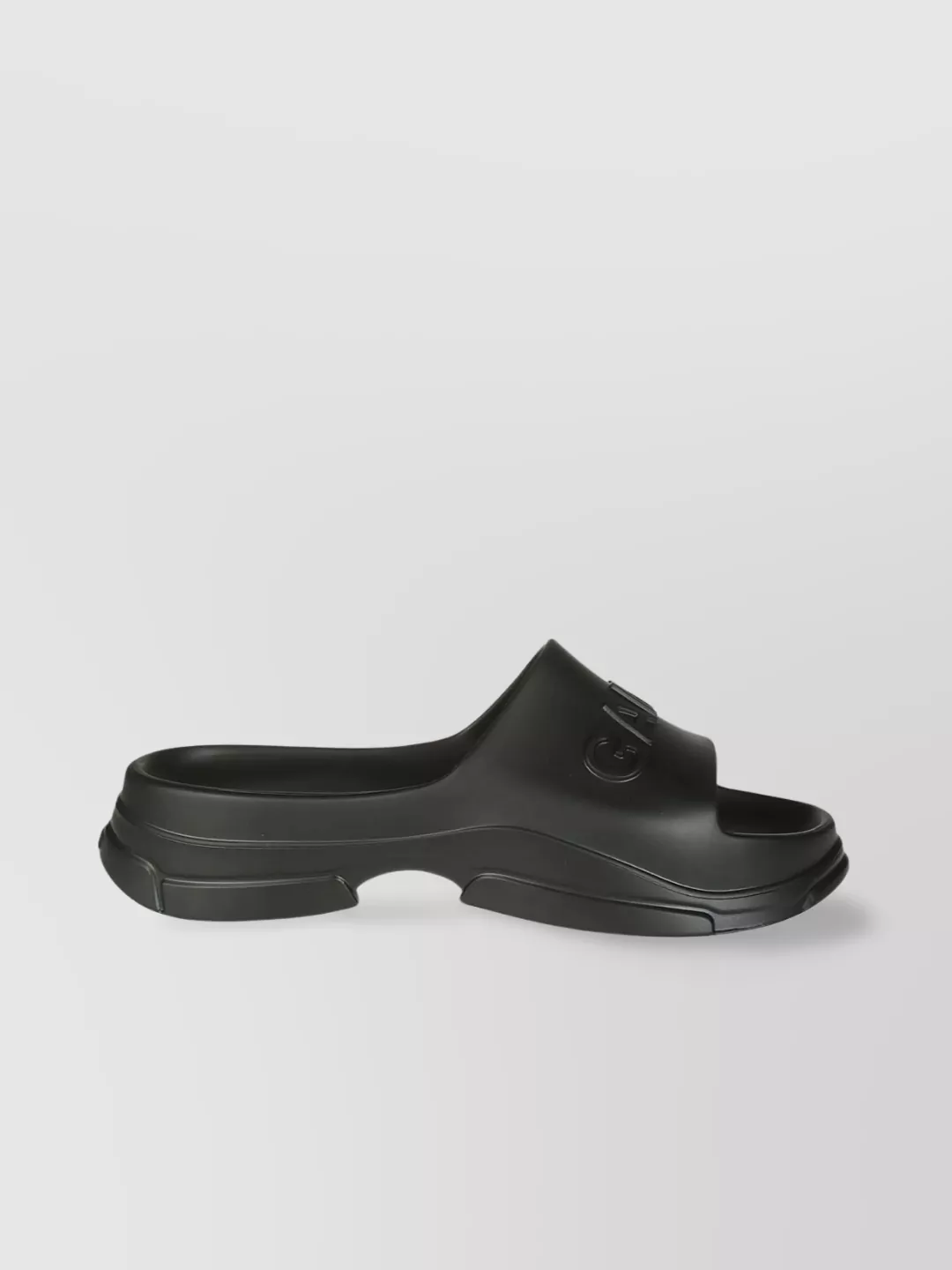 Shop Ganni Open Toe Platform Slide Sandals