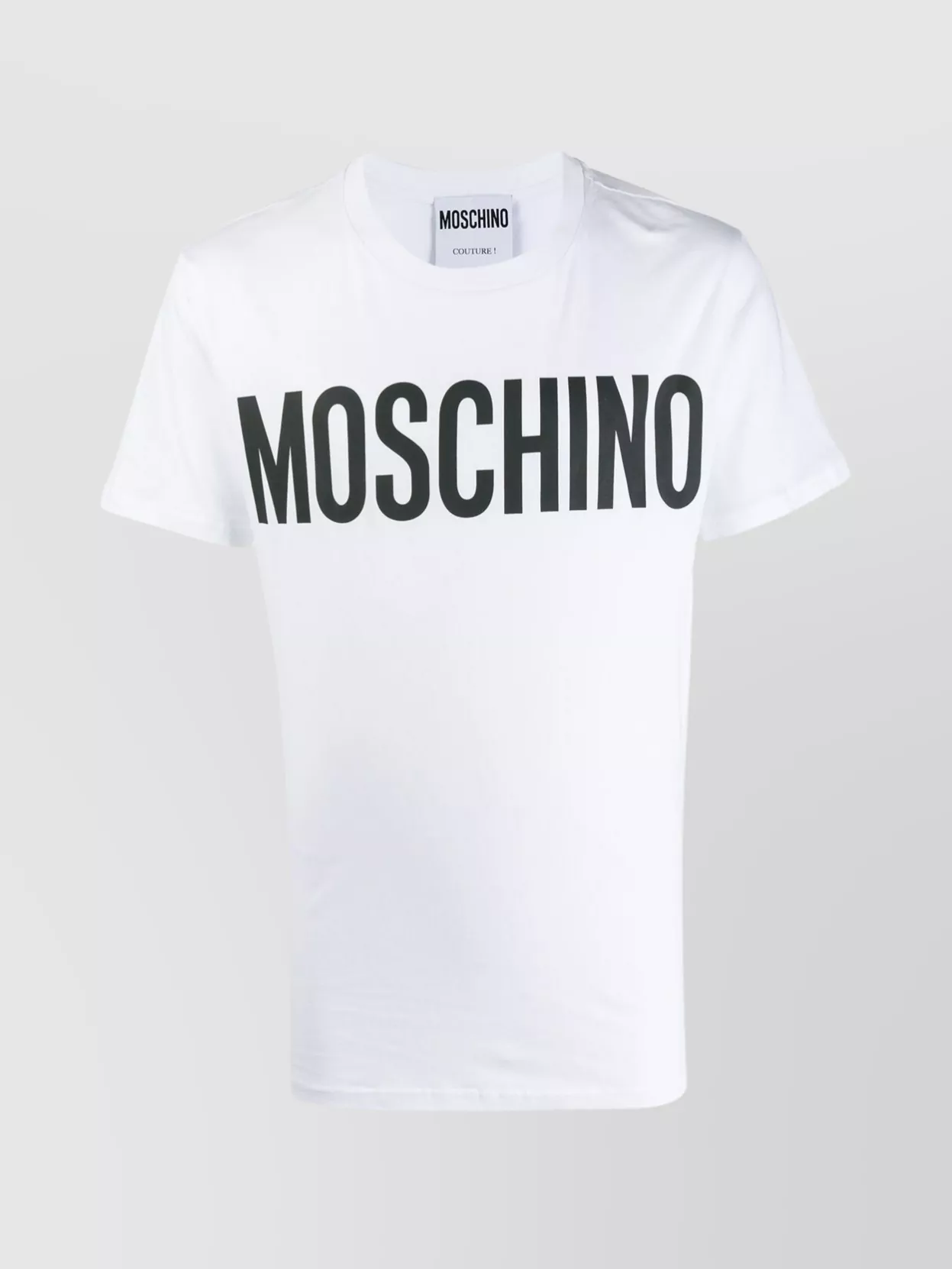 Shop Moschino Versatile Crew Neck Short Sleeve T-shirt In White