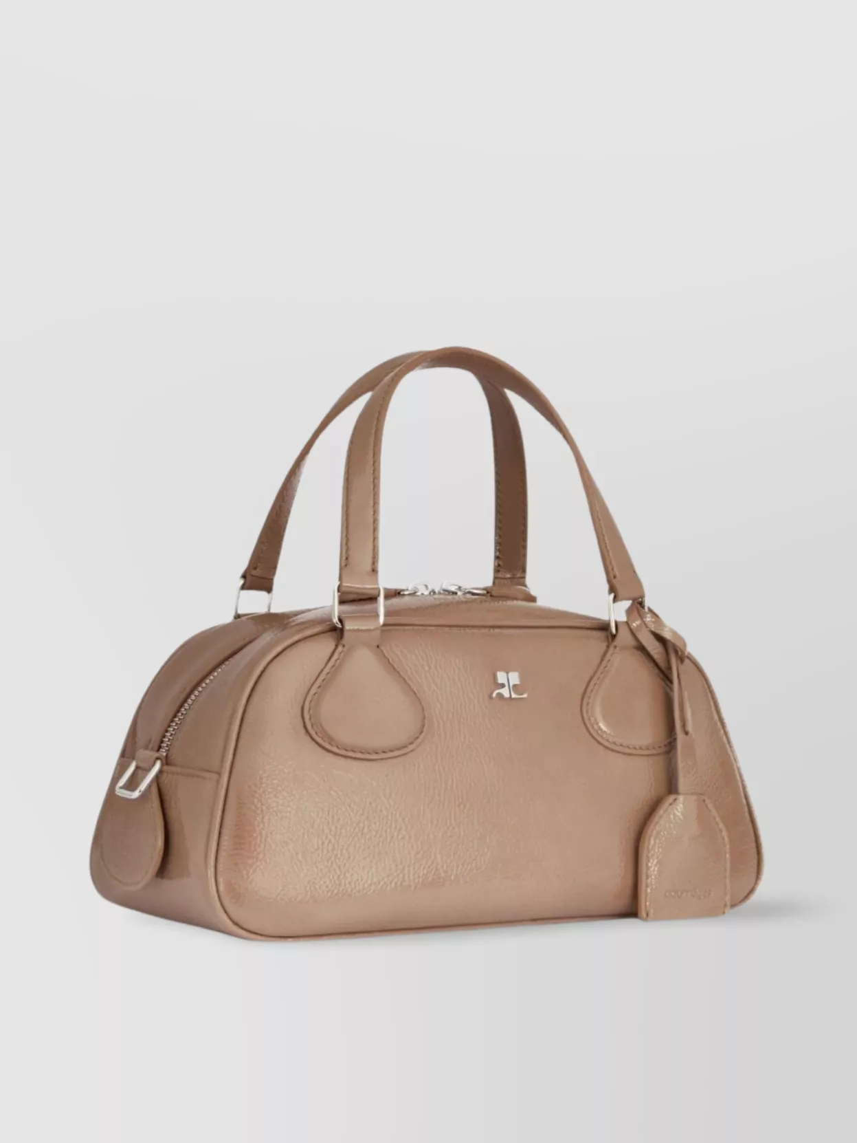 Courrèges Structured Shoulder Bag With Detachable Strap And Top Handles