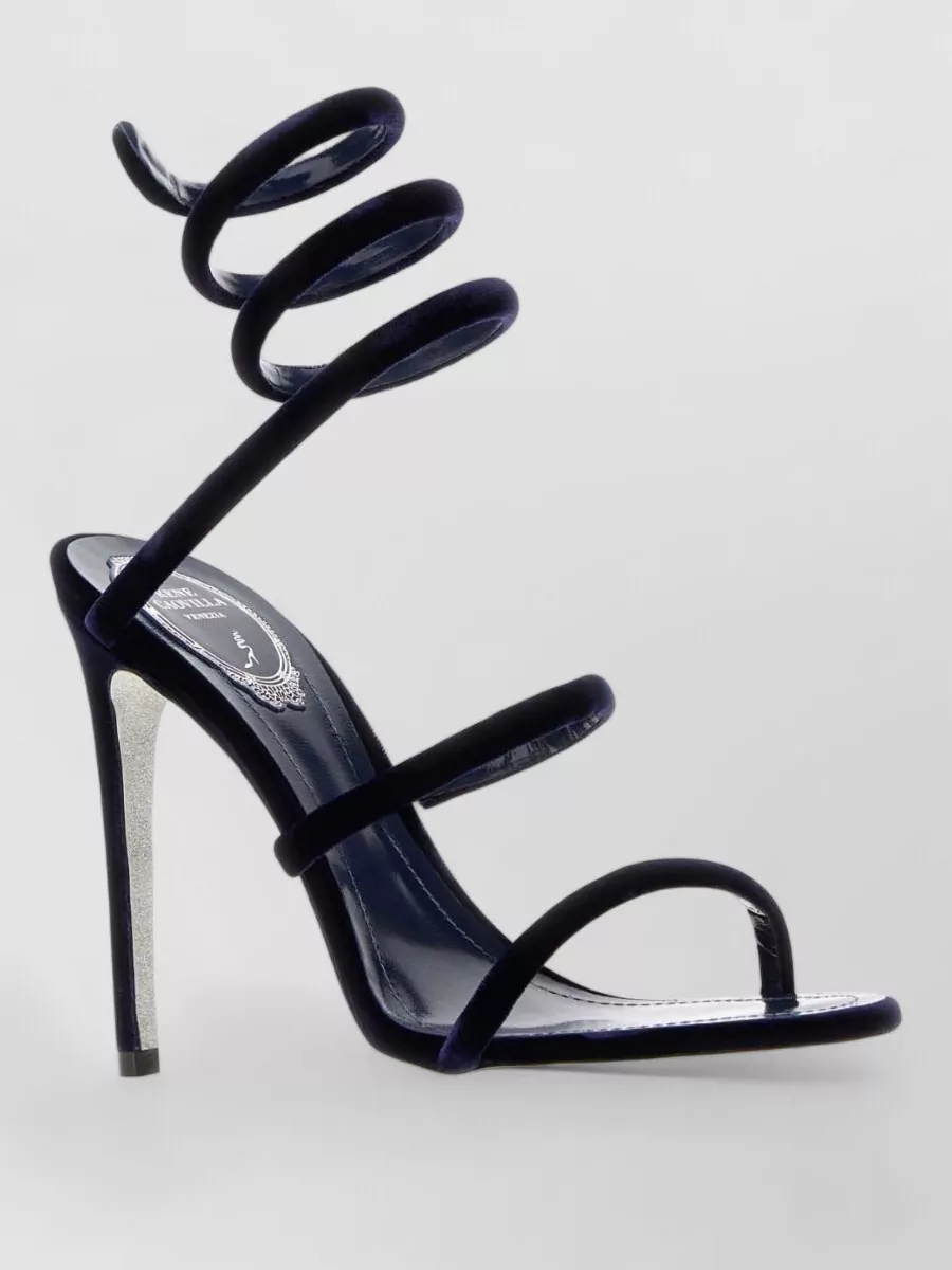 Rene Caovilla velvet sandals