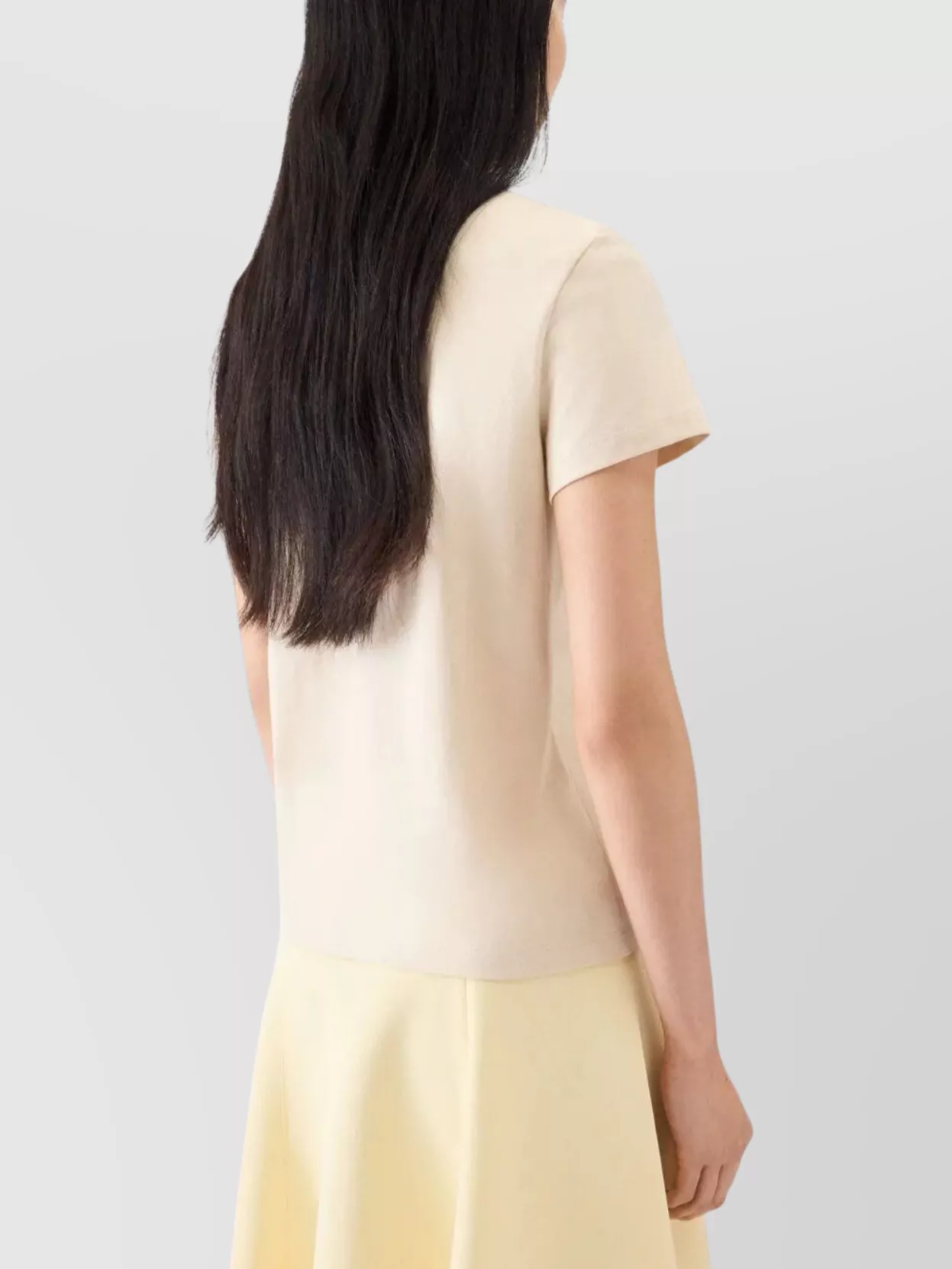 Jacquemus Crewneck Short Sleeve Straight Fit Top In Neutral