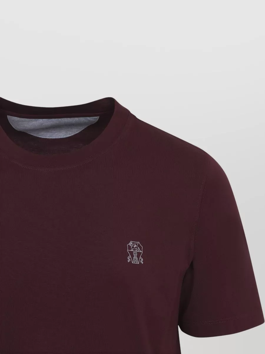 Brunello Cucinelli Cotton Logo-Print Crew-Neck T-Shirt