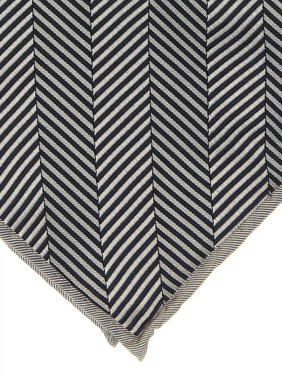 Brunello Cucinelli Silk Chevron Pocket Square