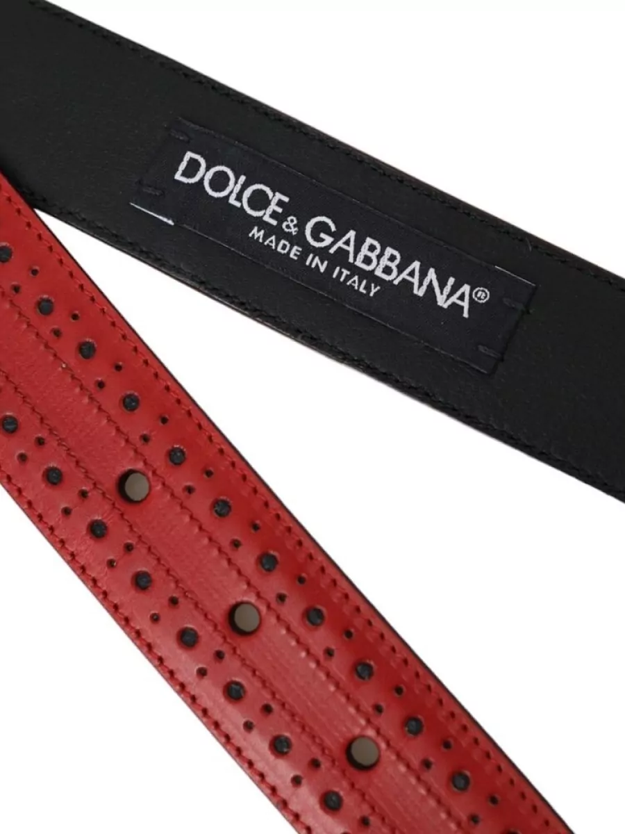 Dolce&Gabbana Leather Perforated Belt