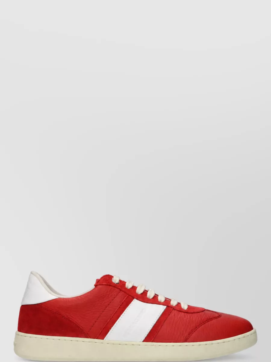Ferragamo Leather Lace-Up Sneakers