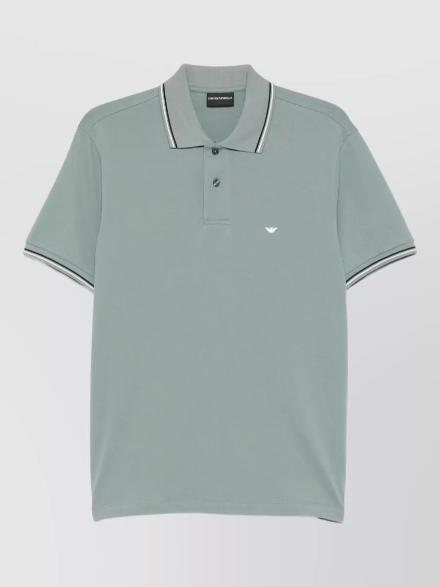 Emporio Armani Cotton logo polo shirt