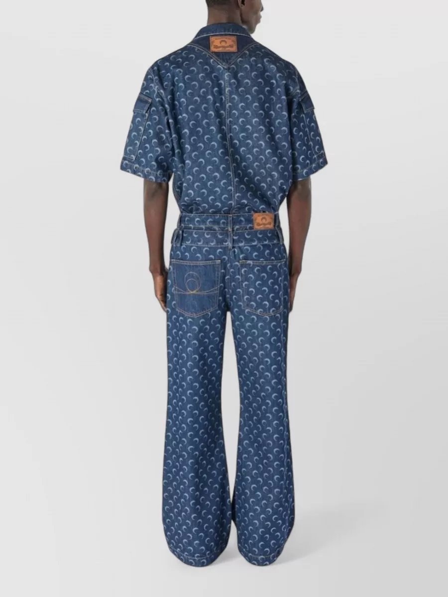 Marine Serre Printed Denim Shirt