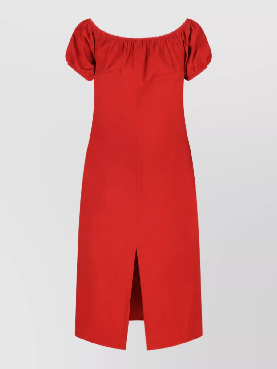 Miu Miu Cotton logo-embroidered mini dress