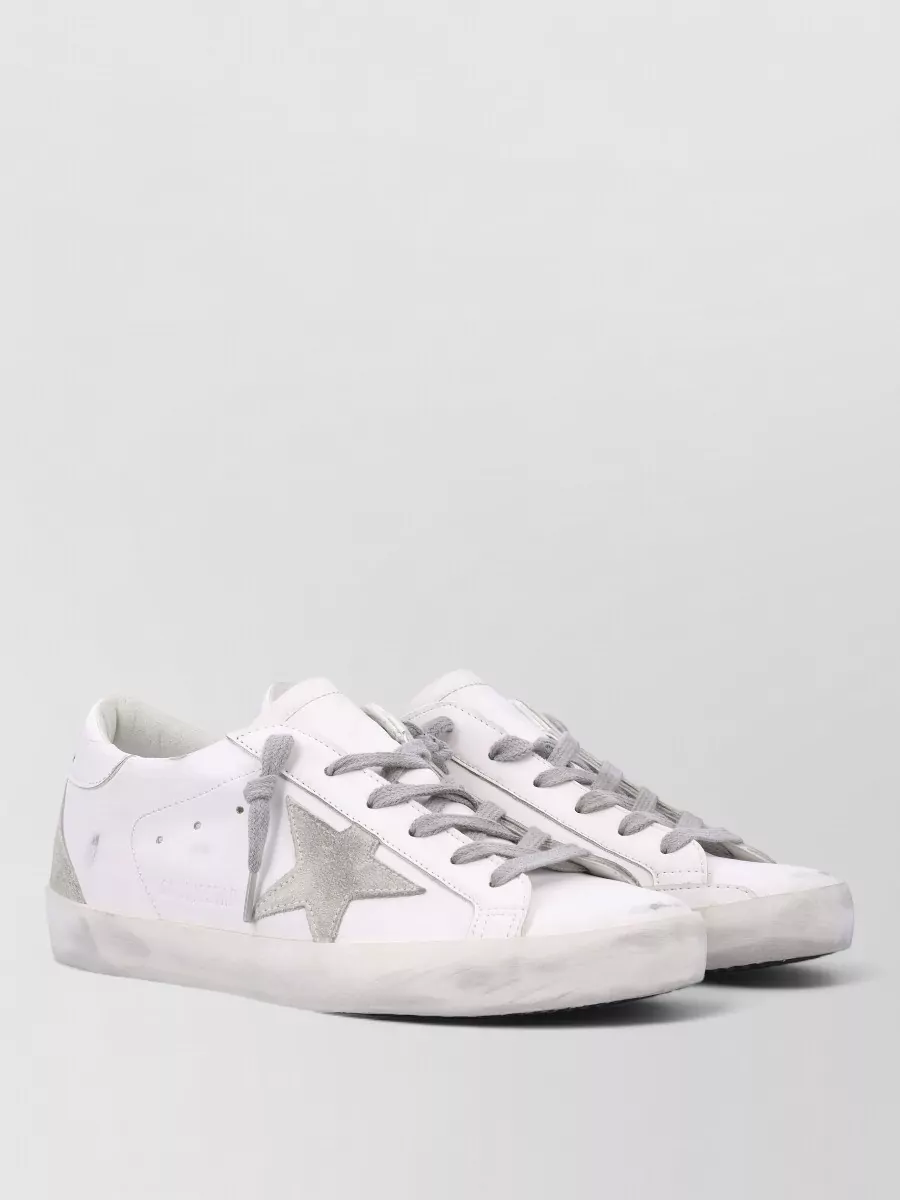 Golden Goose Handcrafted Superstar Sneakers With Vintage Finish