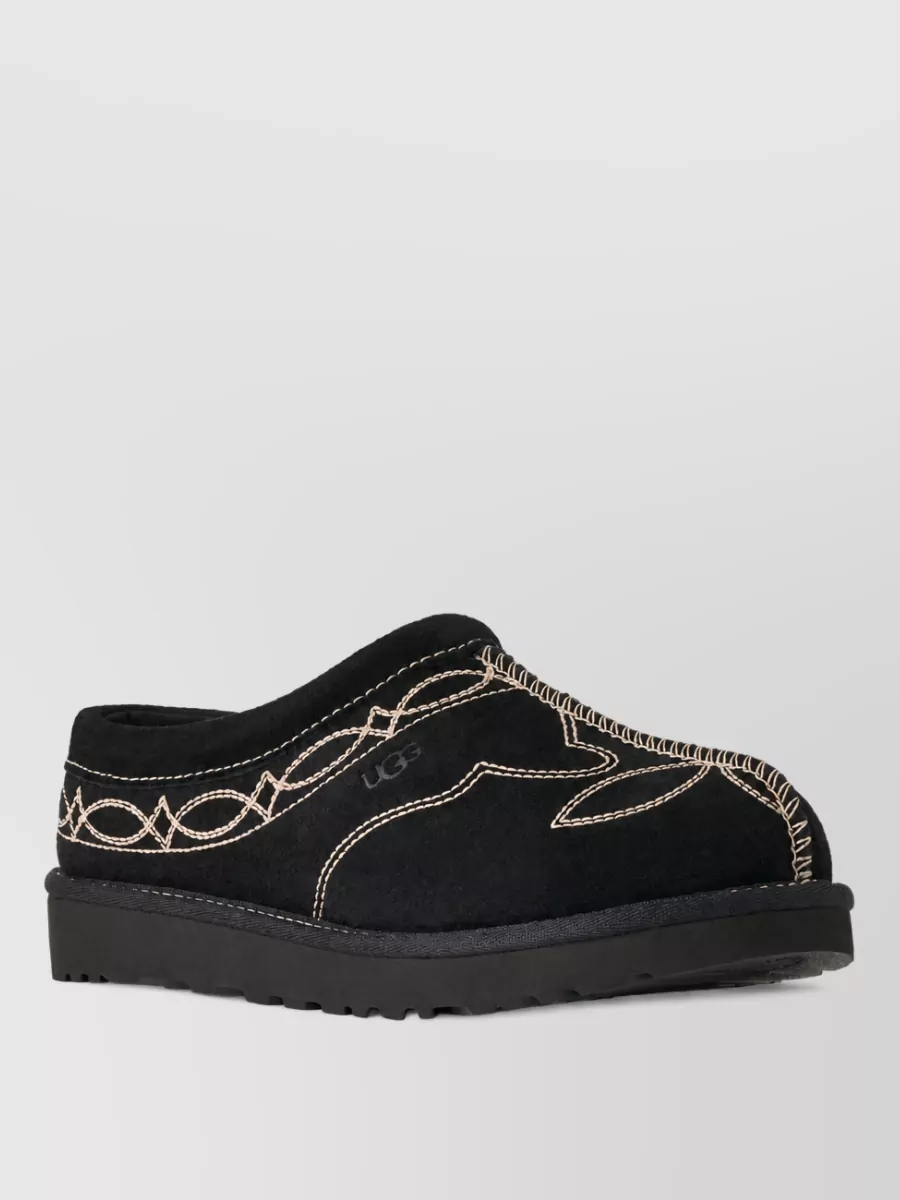 Ugg suede embroidered slippers
