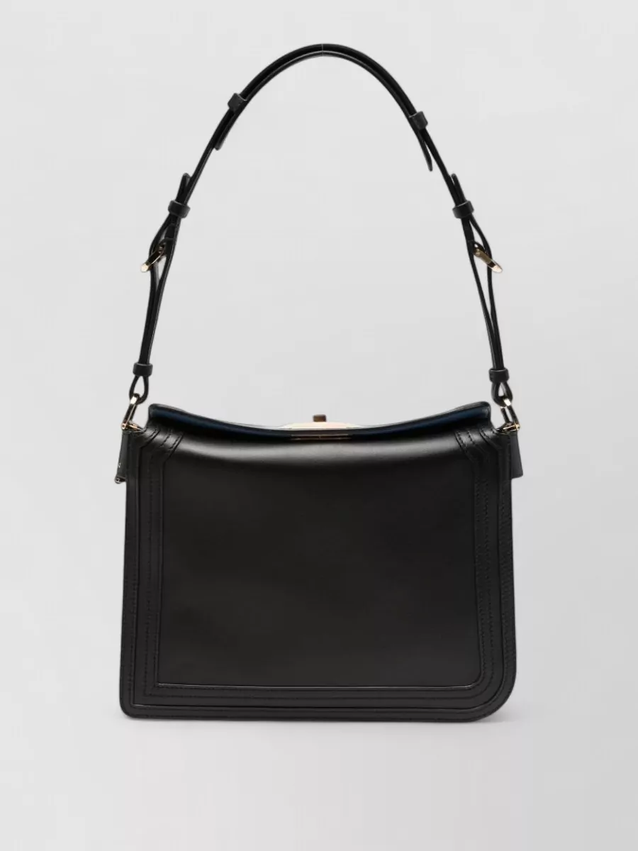 Lanvin Lanvin Logo Leather Clutch Bag