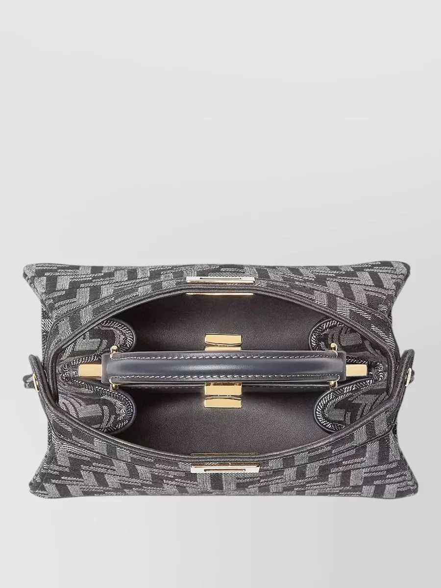 Fendi Peekaboo Petite Shoulder Bag Gold Hardware