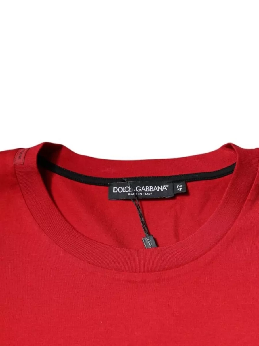 Dolce&Gabbana Cotton Logo Print Crew Neck T-Shirt