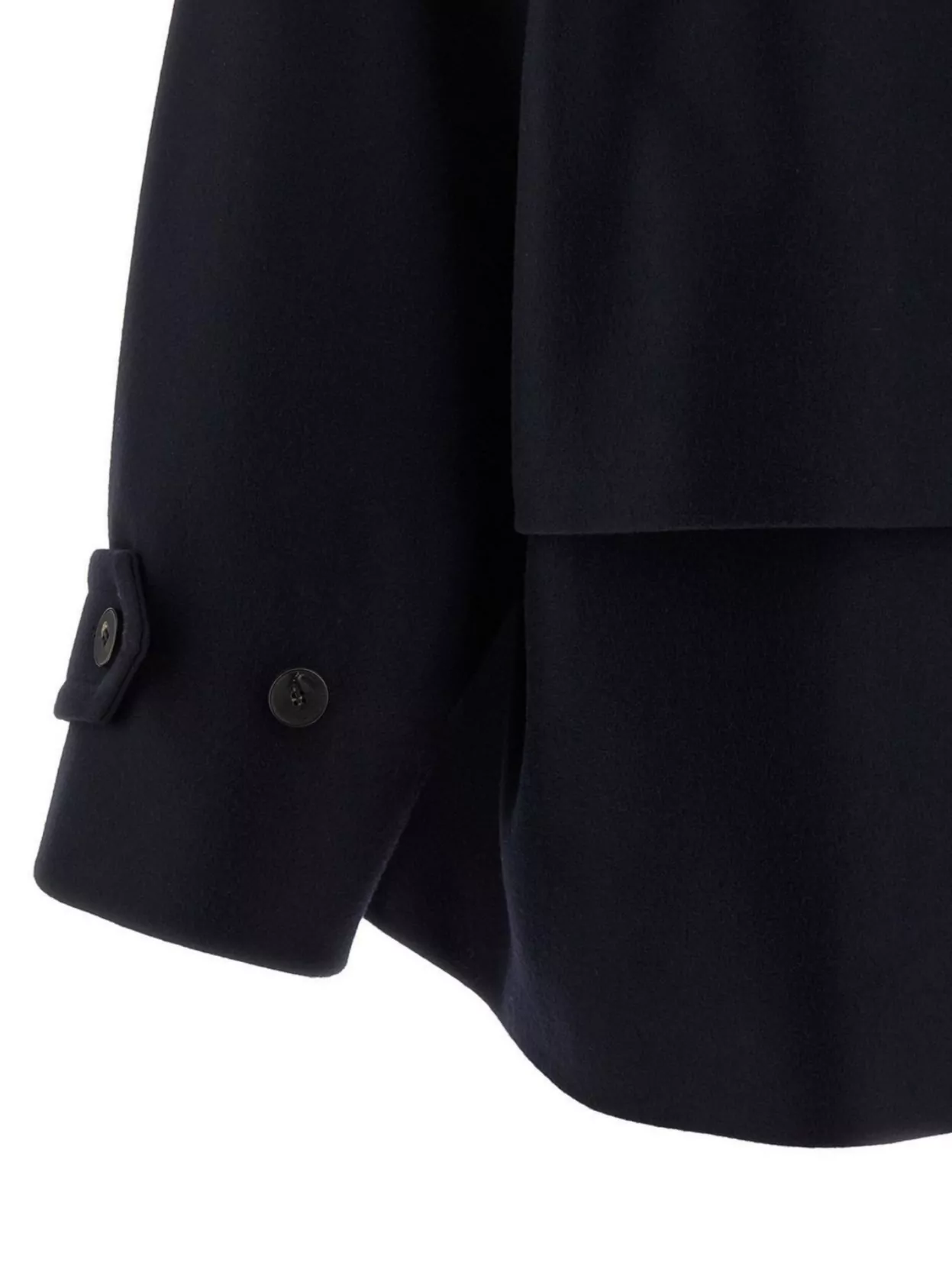 Alberto Biani Wool Coat With Wide Sleeves And Front Pockets