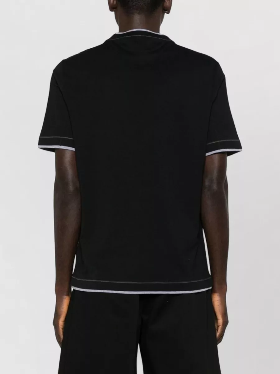 Brunello Cucinelli Cotton T-Shirt With Logo And Stitching