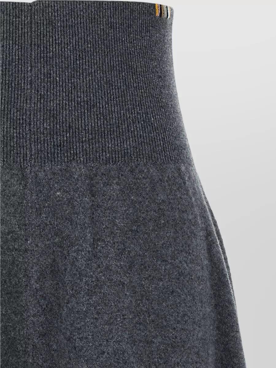 Extreme Cashmere Cashmere Ribbed High-Rise Flared Midi Skirt