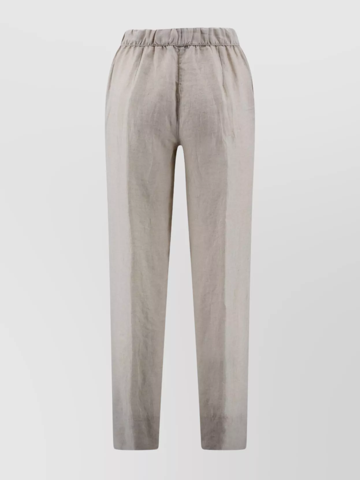 Shop Whyci Straight Linen Pants High Waist