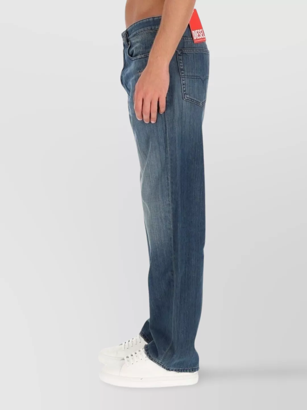 Diesel Distressed Denim Five-Pocket Style Loops