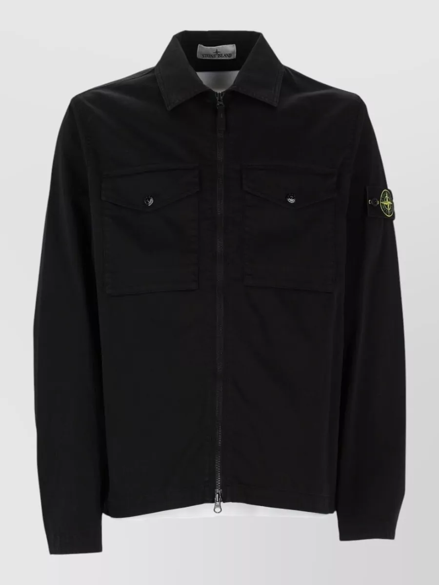 Stone Island regular-fit cotton shirt jacket