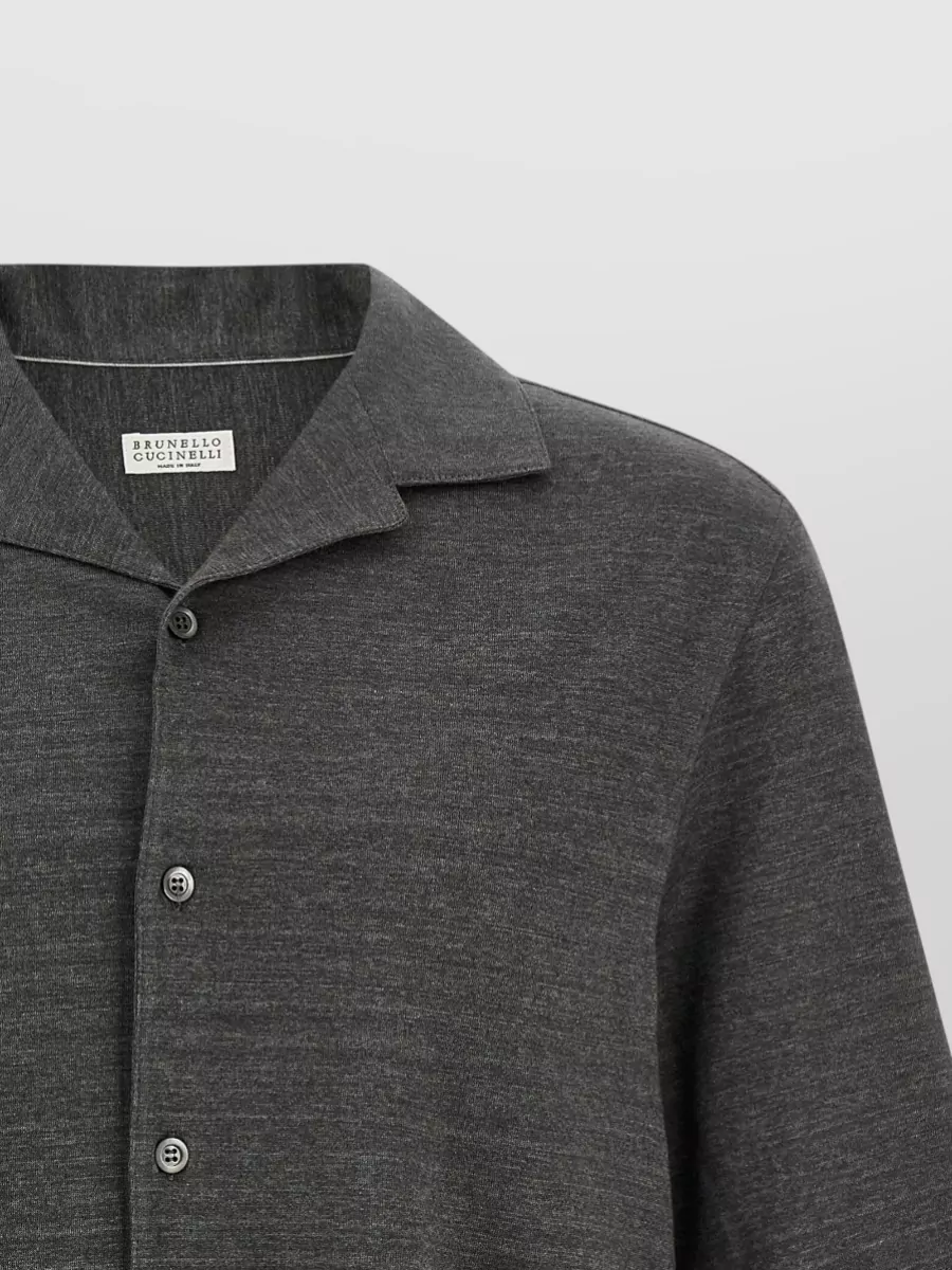 Brunello Cucinelli Linen Cotton Short-Sleeve Camp-Collar Shirt