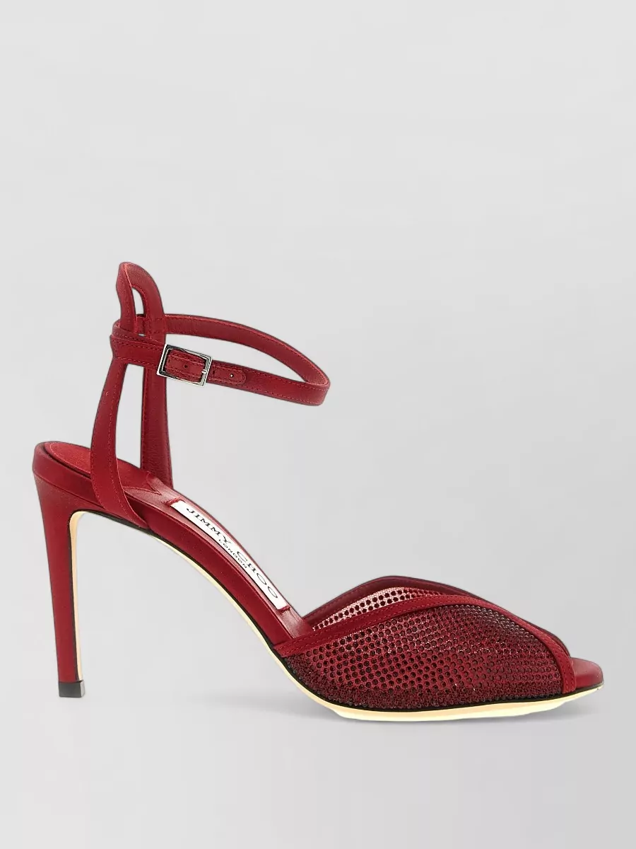 Jimmy Choo Crystal-Embellished Satin Sandals