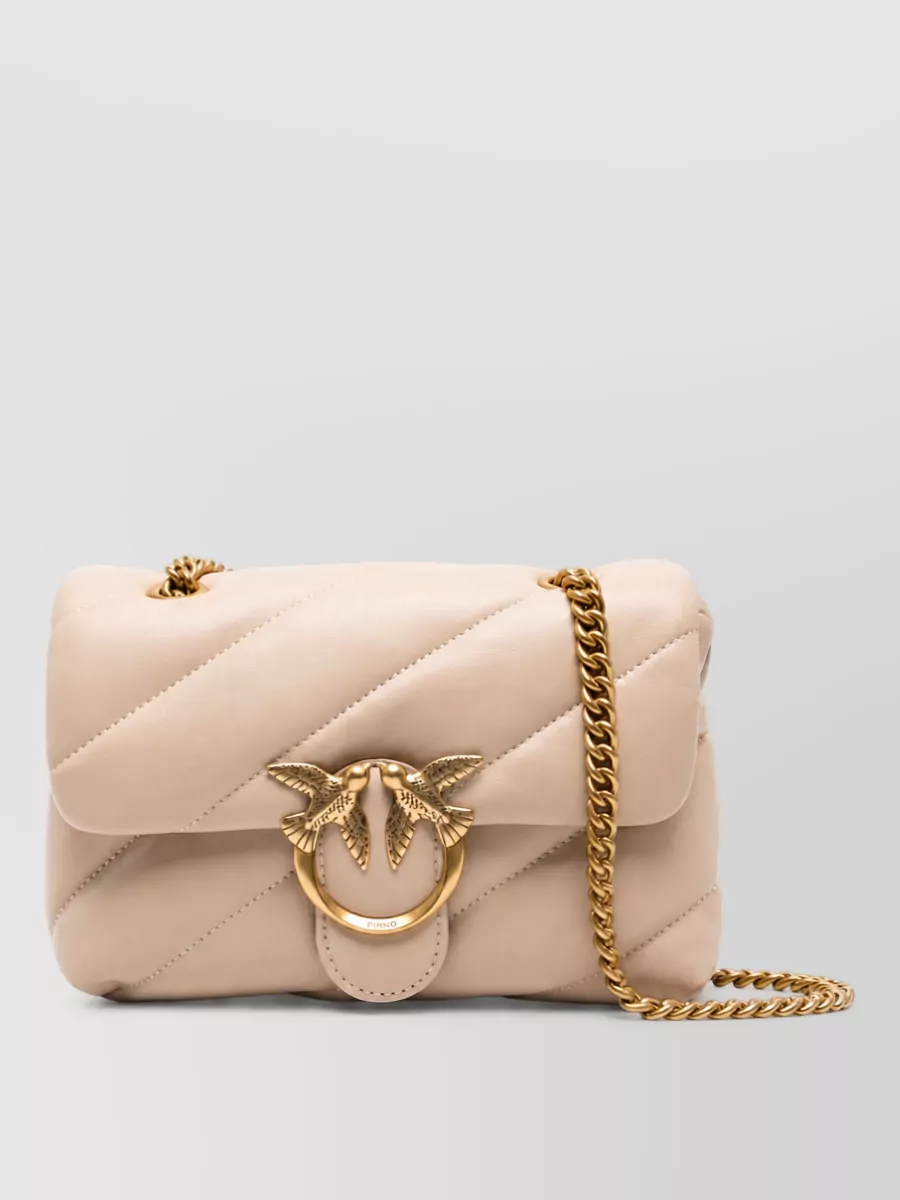 Pinko Love Bag Puff Leather Clutch Bag