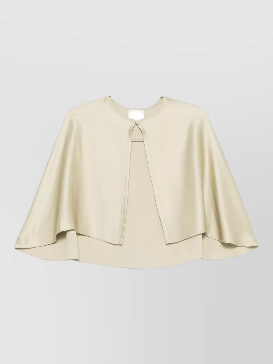 Forte Forte Satin Short-Sleeve Cape Jacket