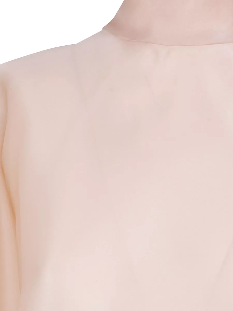 Alberta Ferretti Silk Mini Cape Dress