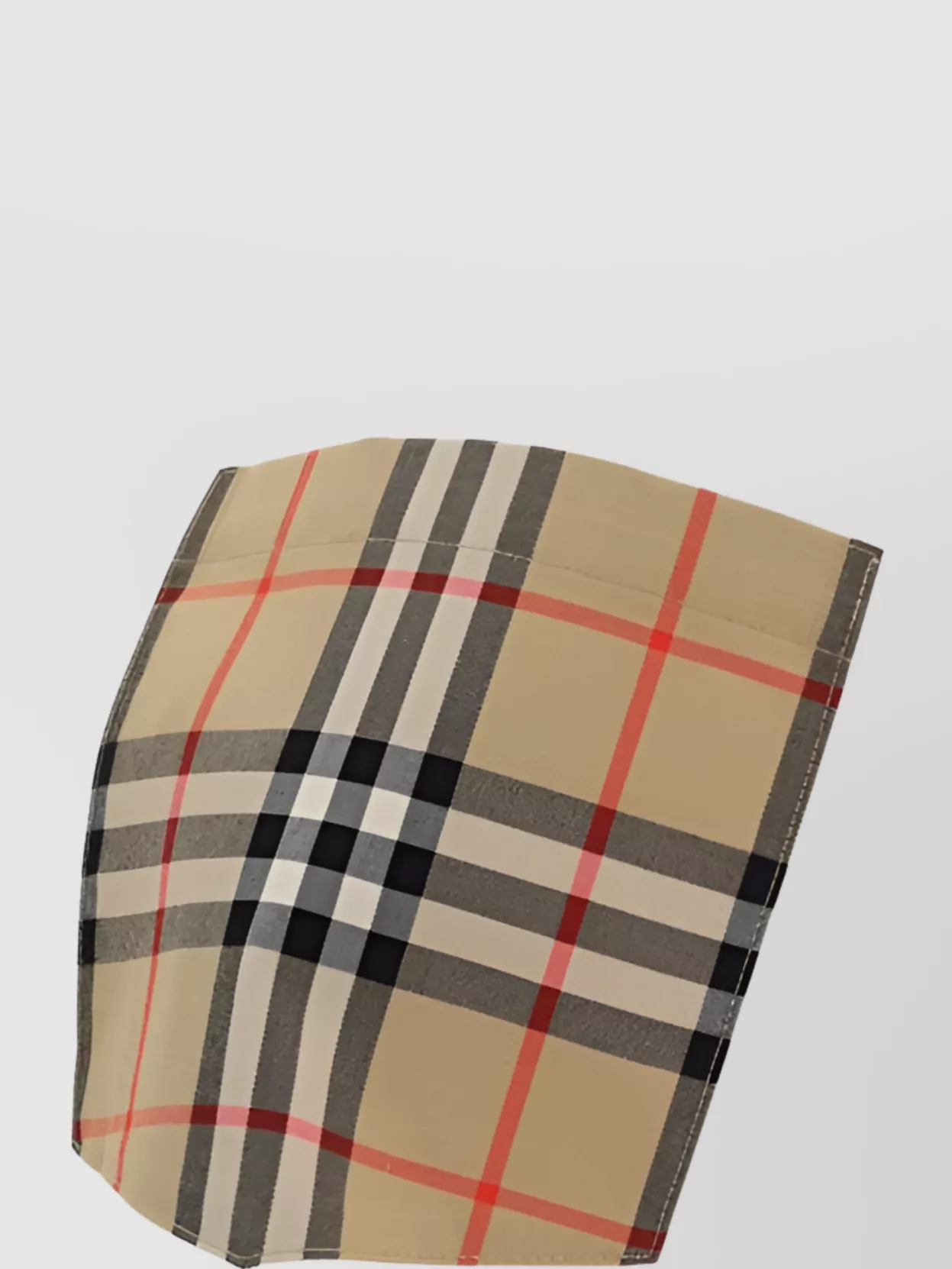 Burberry Check Pattern Cotton T-shirt In Brown
