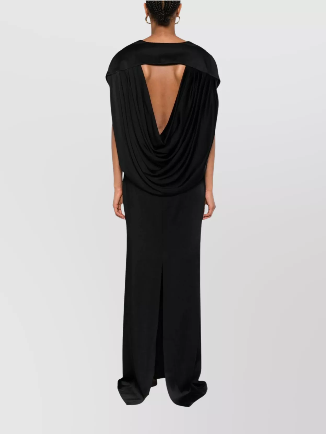 Stella Mccartney Long Dress With Plunge Neckline And Draped Back