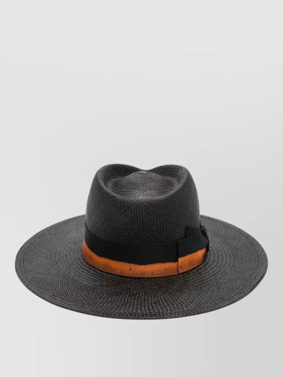 Borsalino Straw Fedora Hat