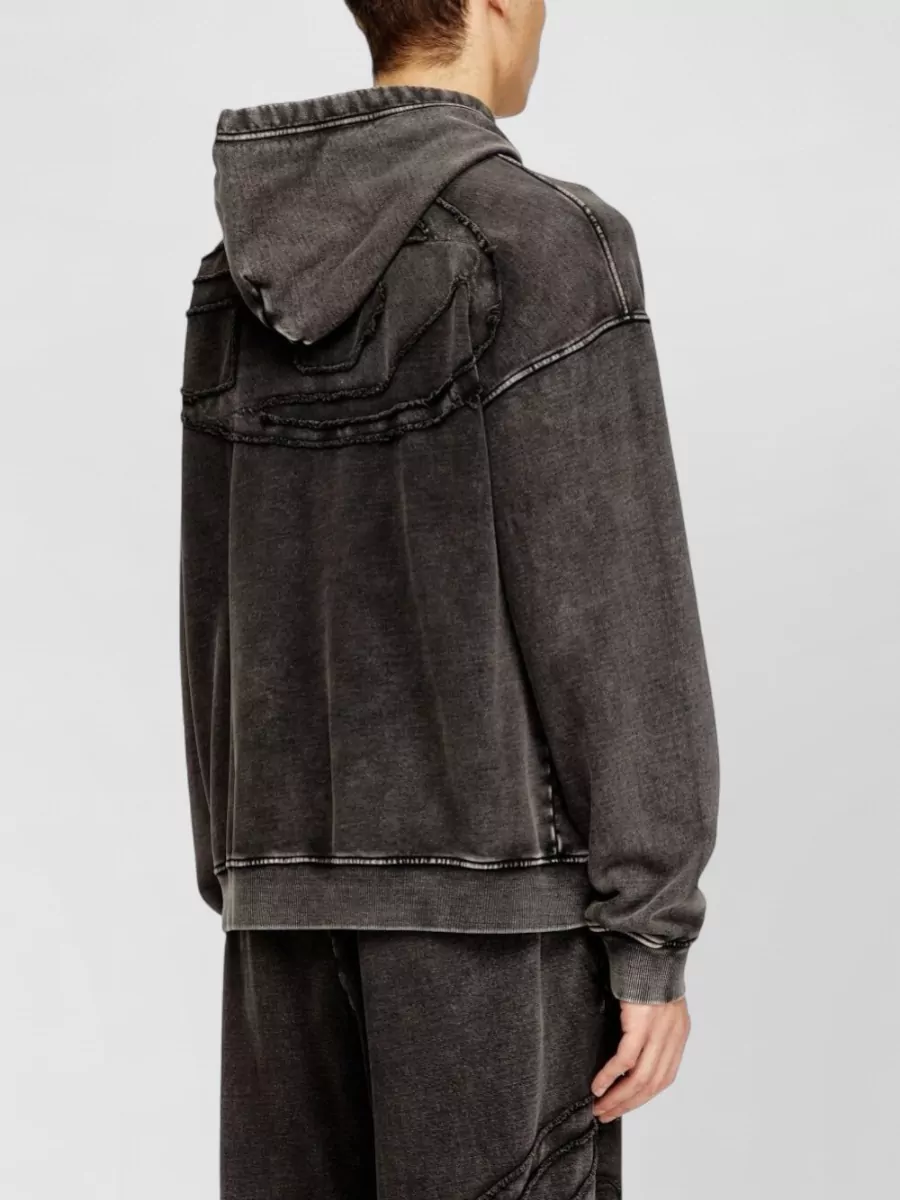 Diesel Cotton Logo-Embroidered Hoodie