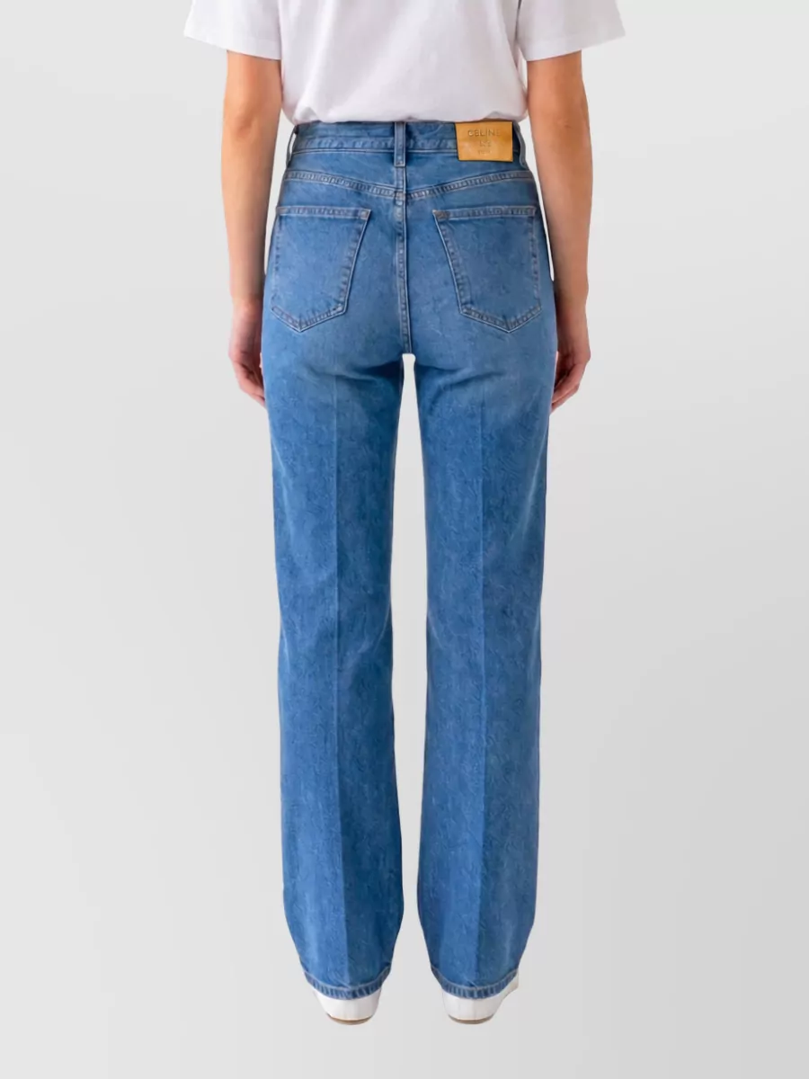 Celine Denim Mid-Rise Flared Jeans