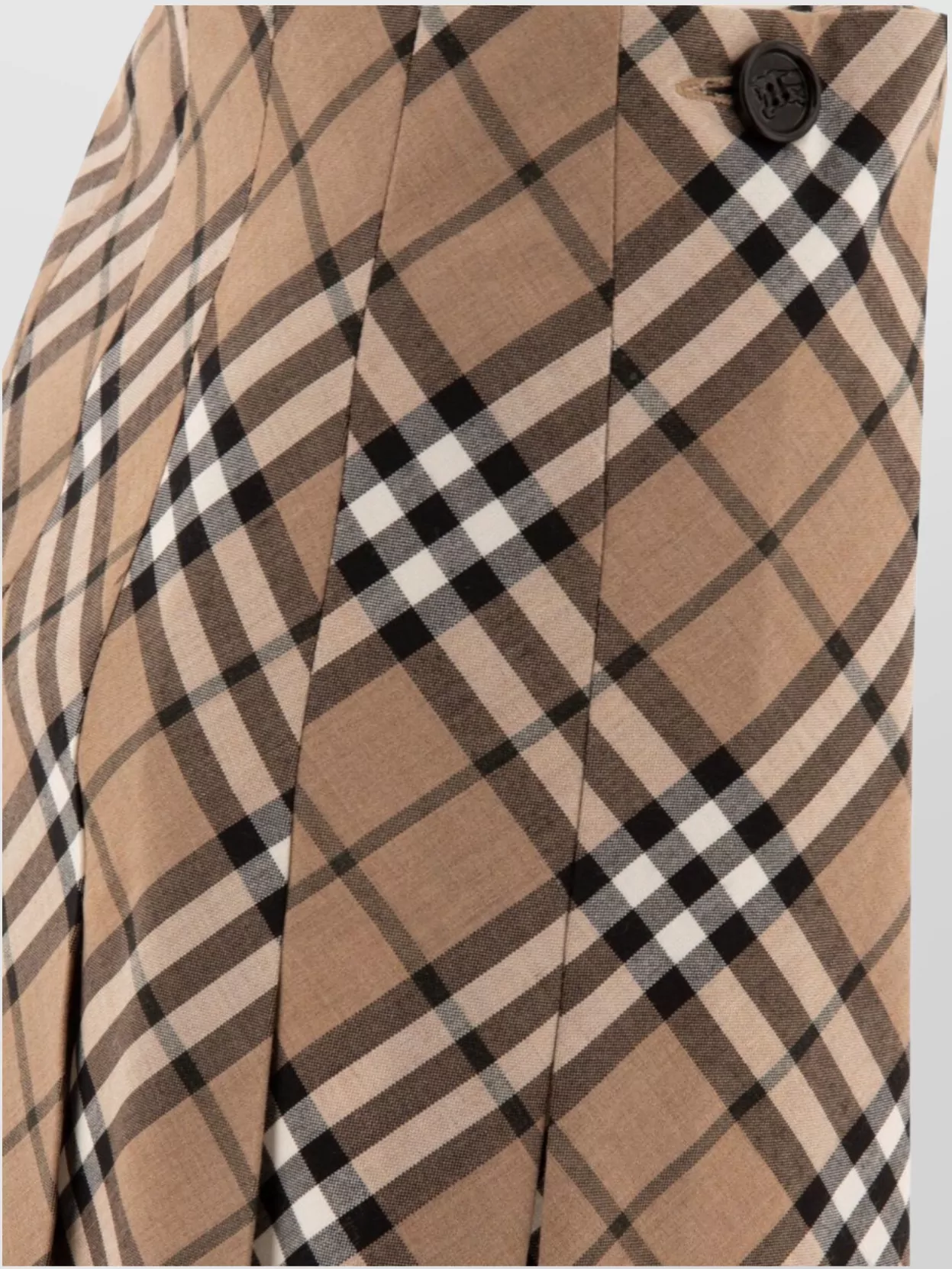 Burberry Wool Blend Mini Kilt With Check Pattern