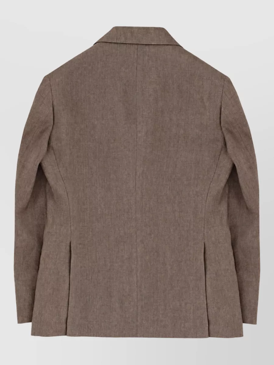 Brunello Cucinelli Linen Single-Breasted Suit Jacket