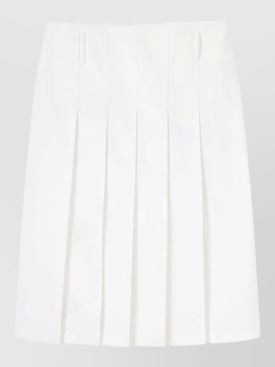 A.p.c. Cotton Pleated Midi Skirt