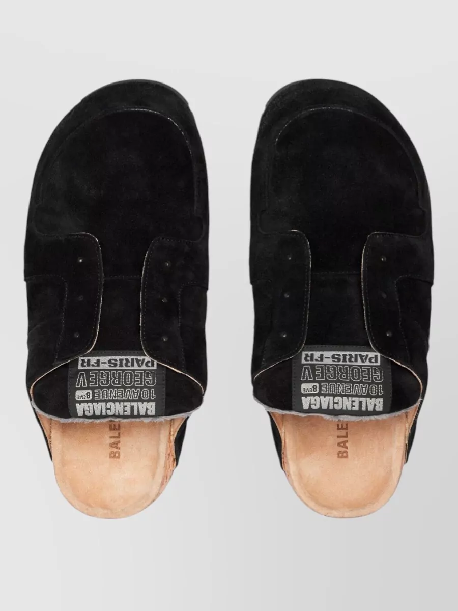 Balenciaga Leather Dumbo Mule Slippers