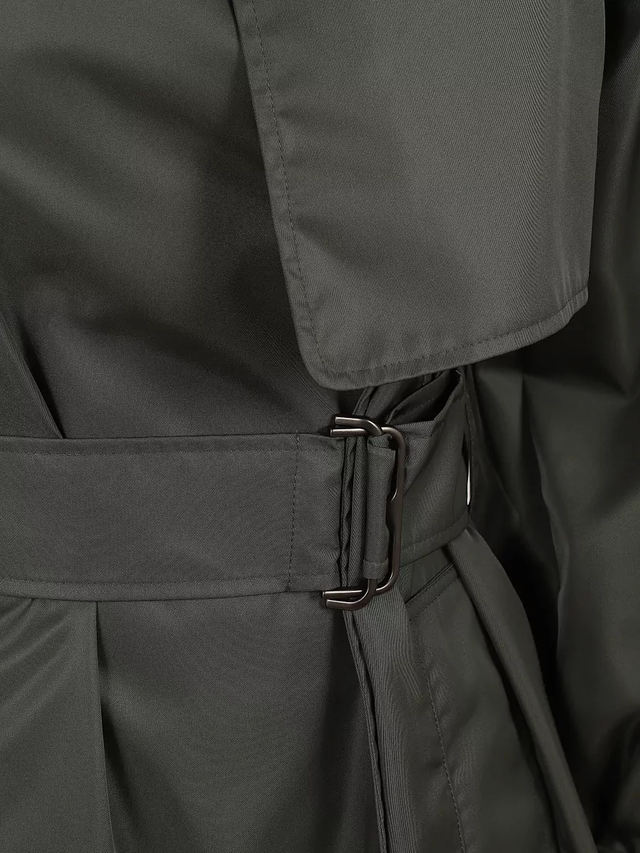 Burberry Hooded Checked Knee-Length Raincoat