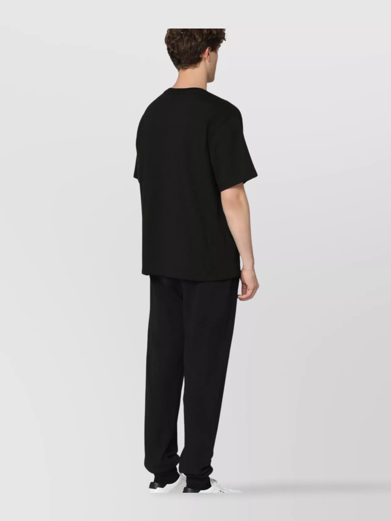 Dolce & Gabbana Logo Print Sweatpants With Zippered Pocket In Black