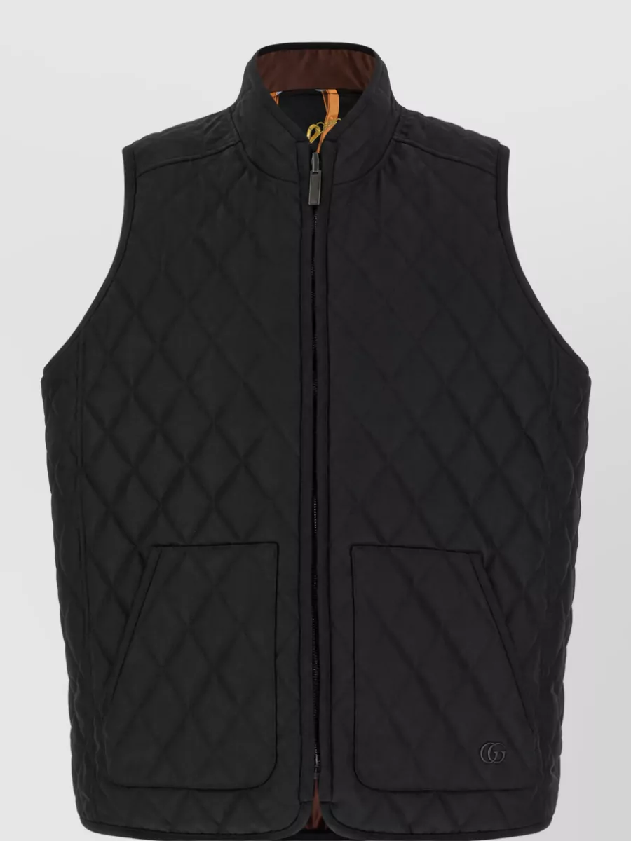 Gucci Silk Reversible Quilted Vest