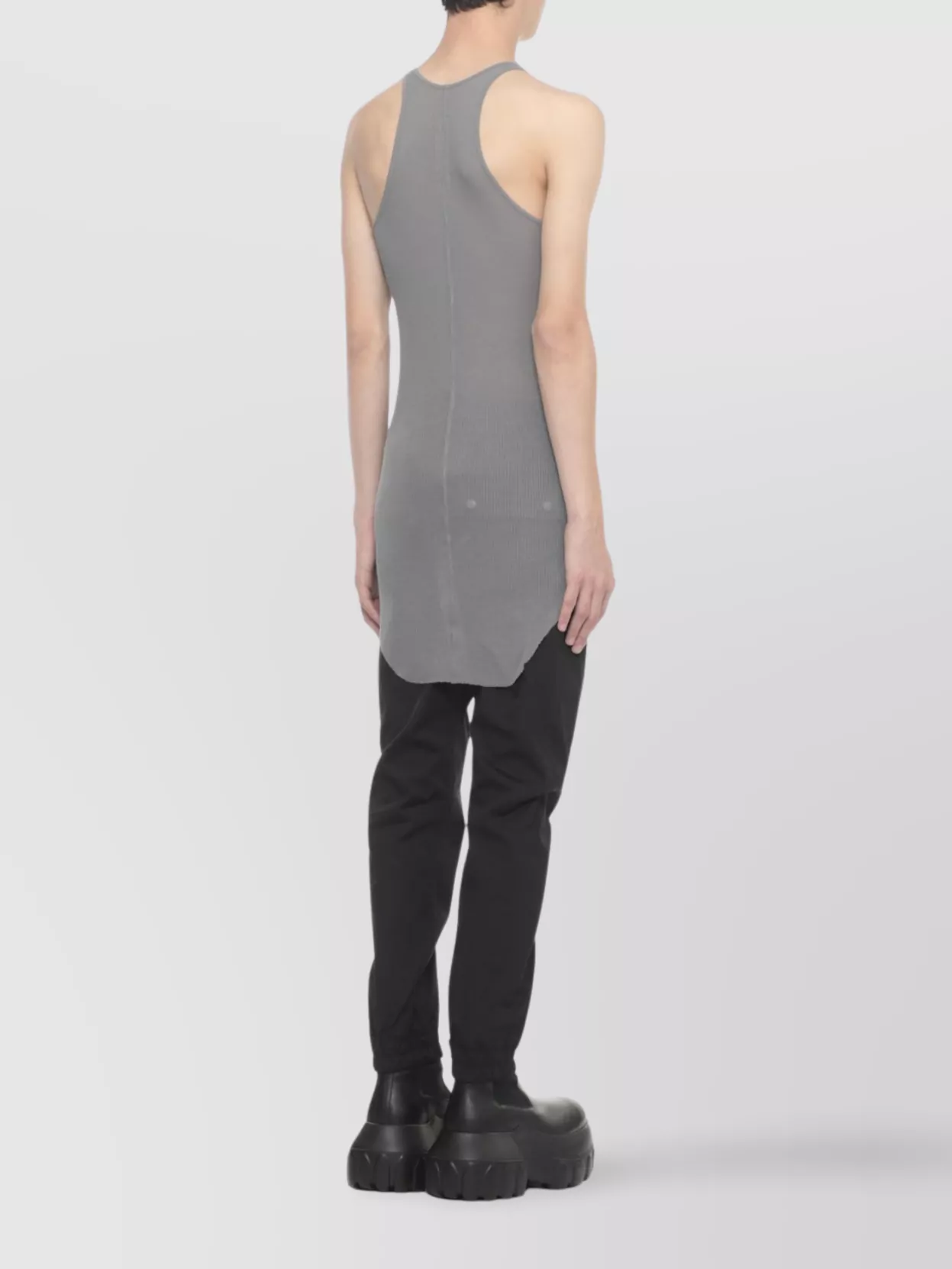 Rick Owens Asymmetric Sleeveless Top Scoop Neckline