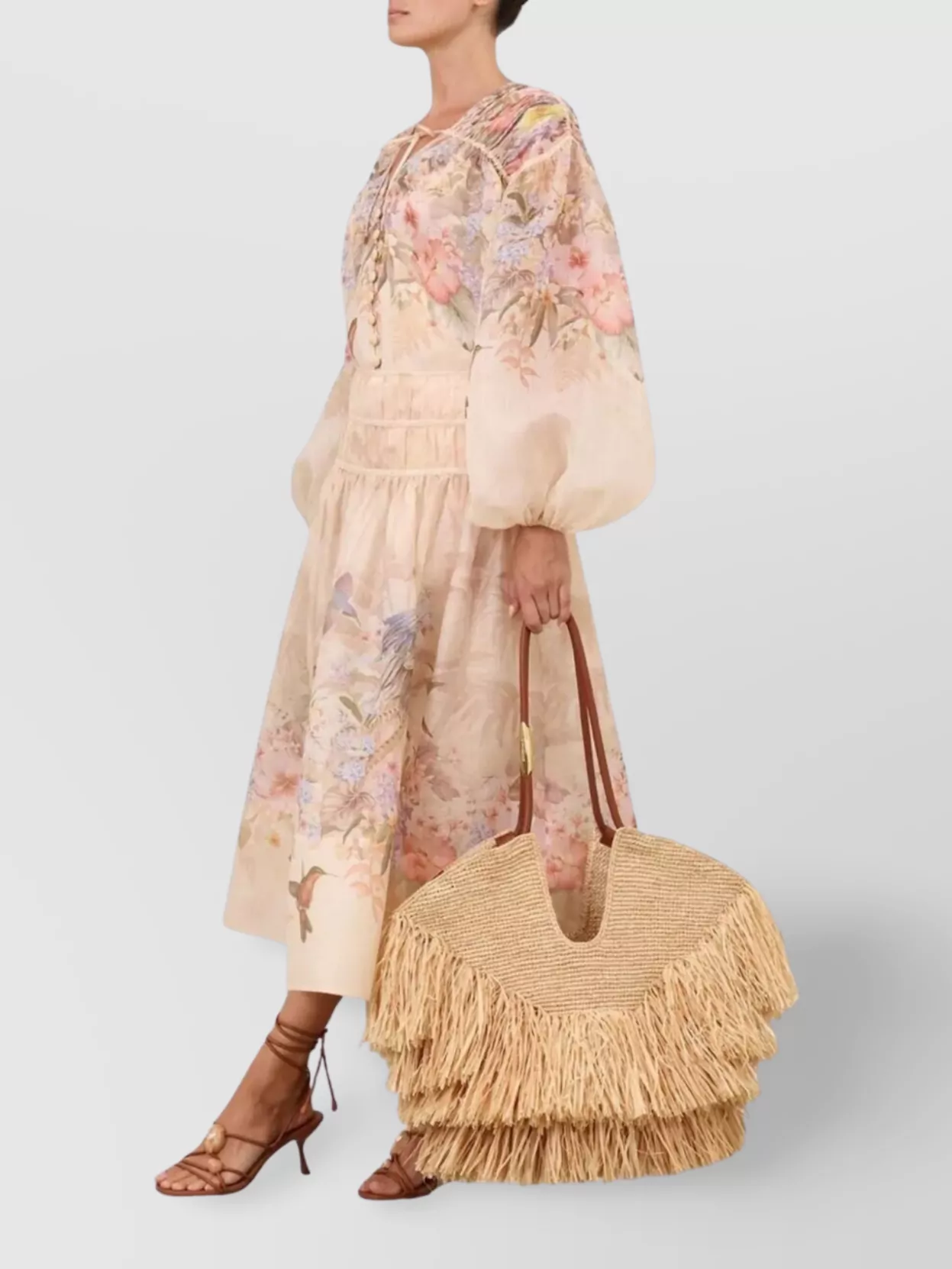 Zimmermann Illuminate Drawn Silk Linen Blouse Clothing