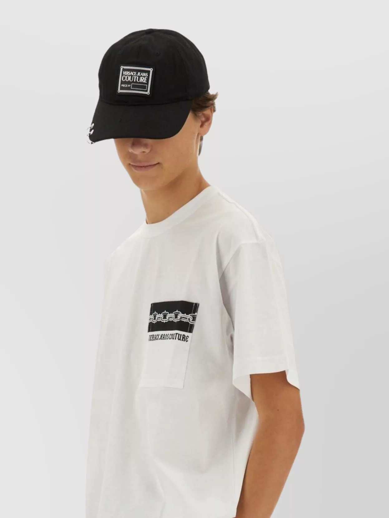 Versace Jeans Couture Logo Chest Pocket Crew Neck T-Shirt