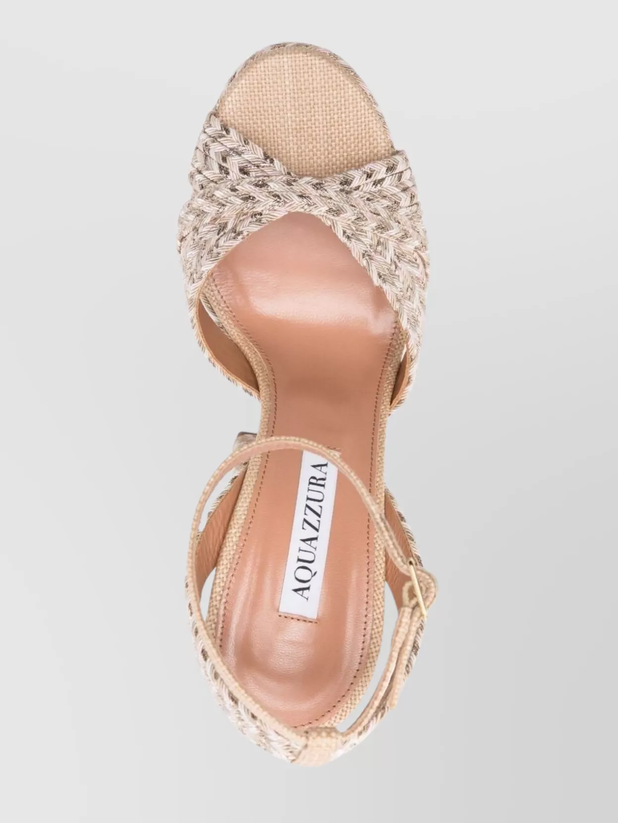 Aquazzura Heel Sandals With Braided Design And Platform Sole