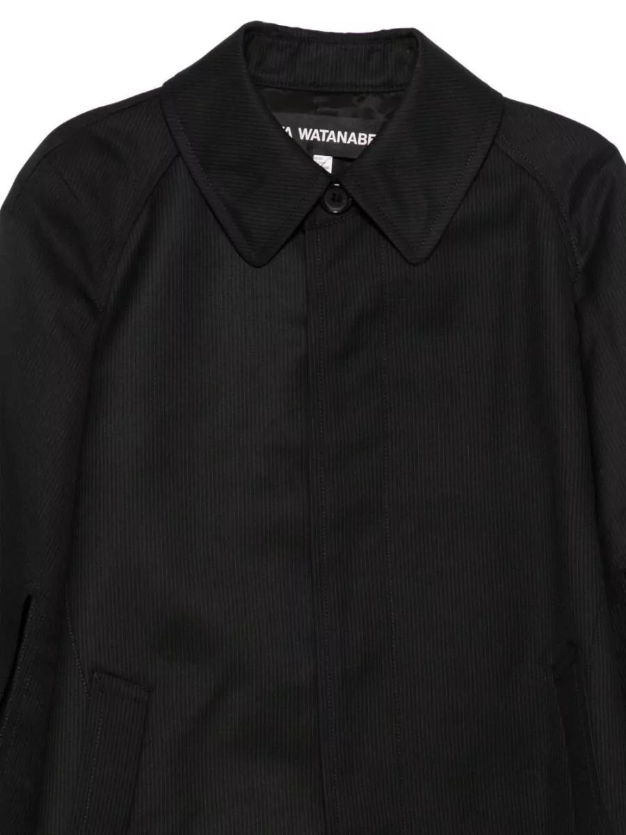 Junya Watanabe Wool Pinstripe Fitted Coat