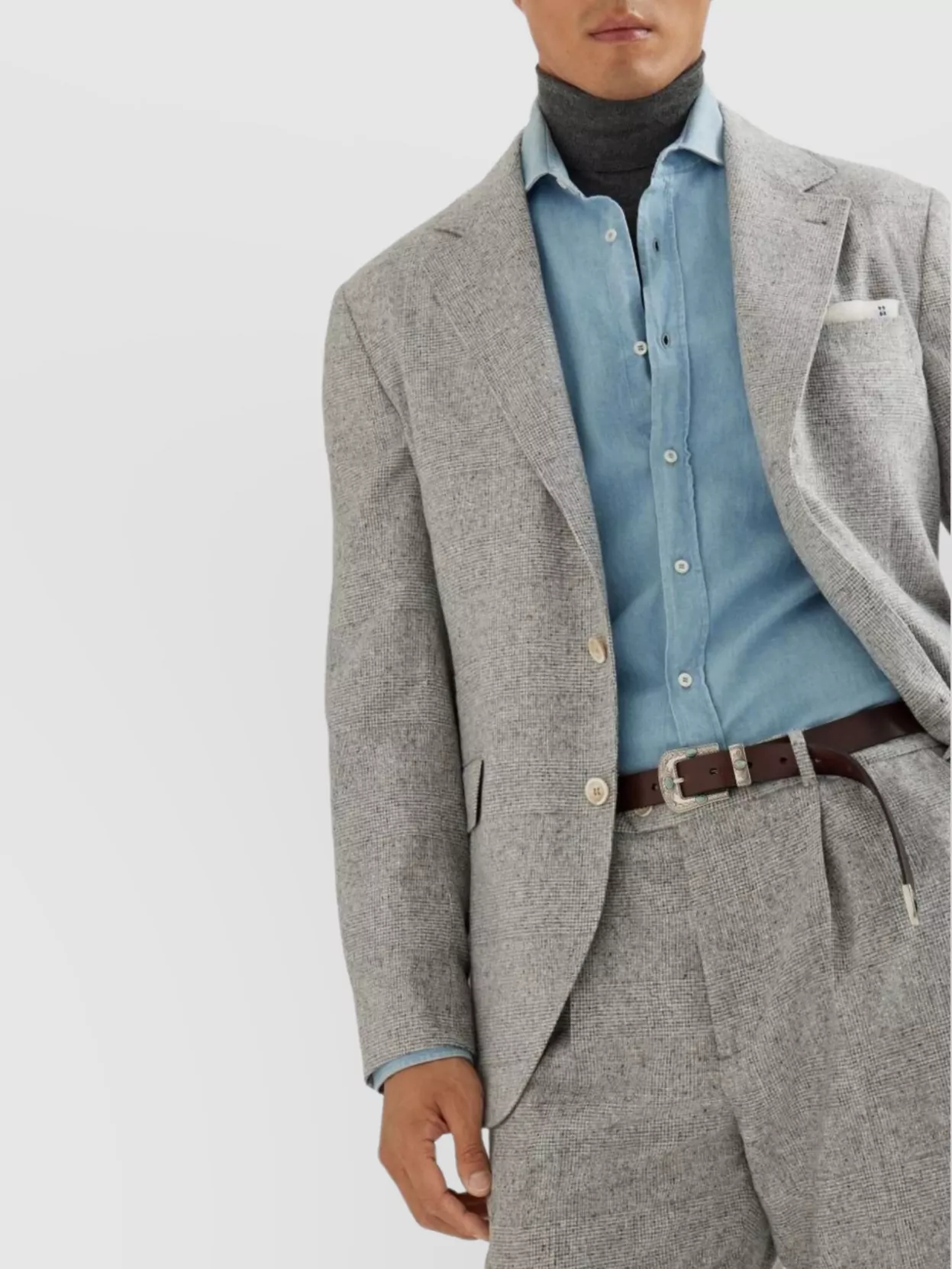 Brunello Cucinelli Deconstructed Jacket With Prince Of Wales Pattern
