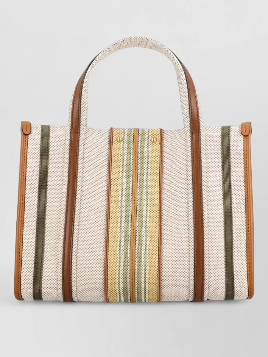 Chloé Woody Small Canvas Beach Bag