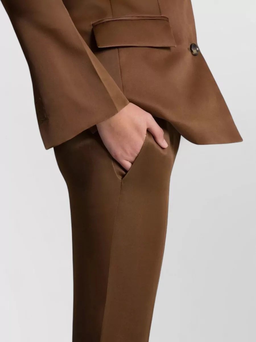 Alberta Ferretti Silk Tailored Trousers