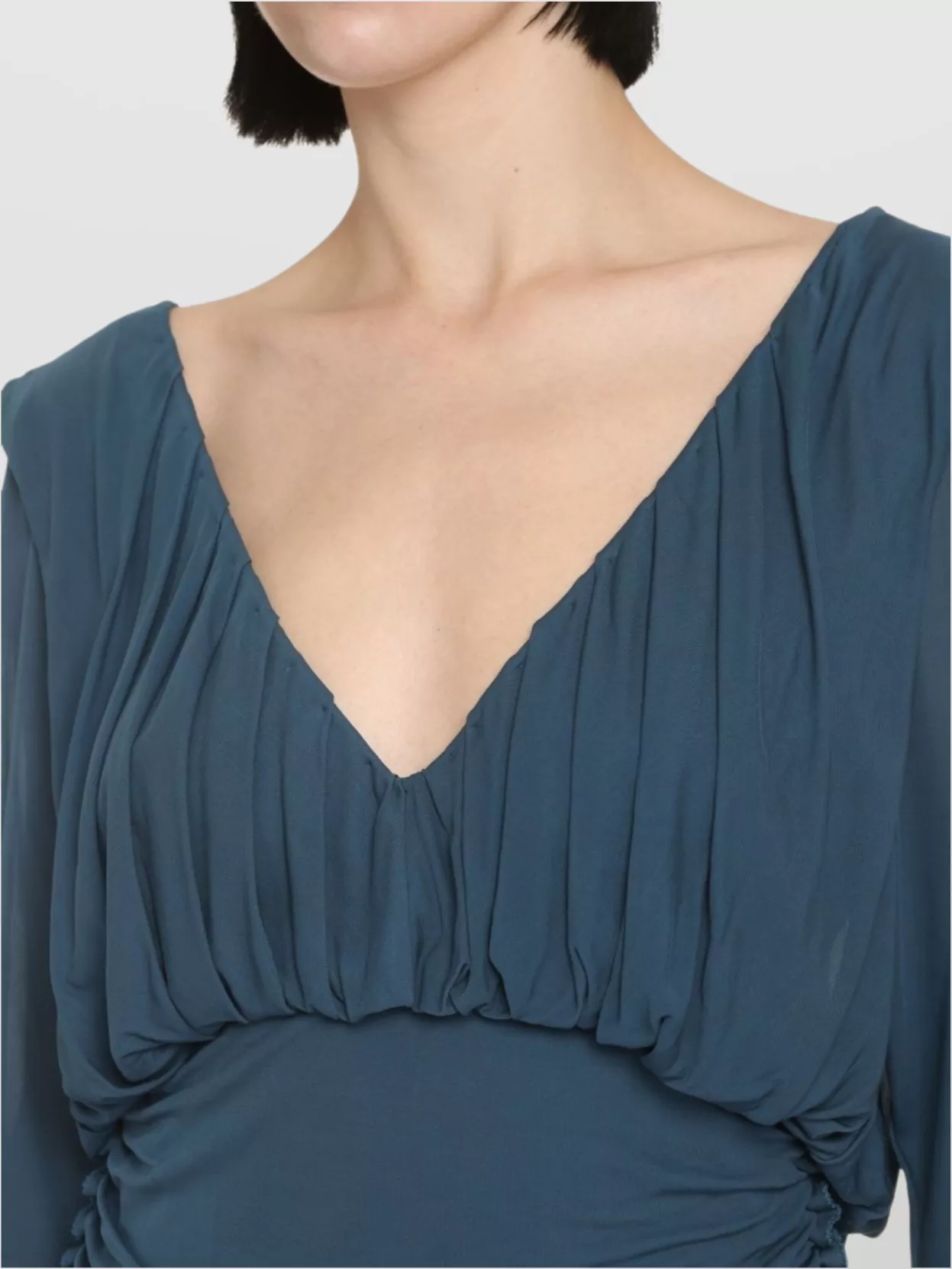 Saint Laurent Draped Knitted Dress Open Back